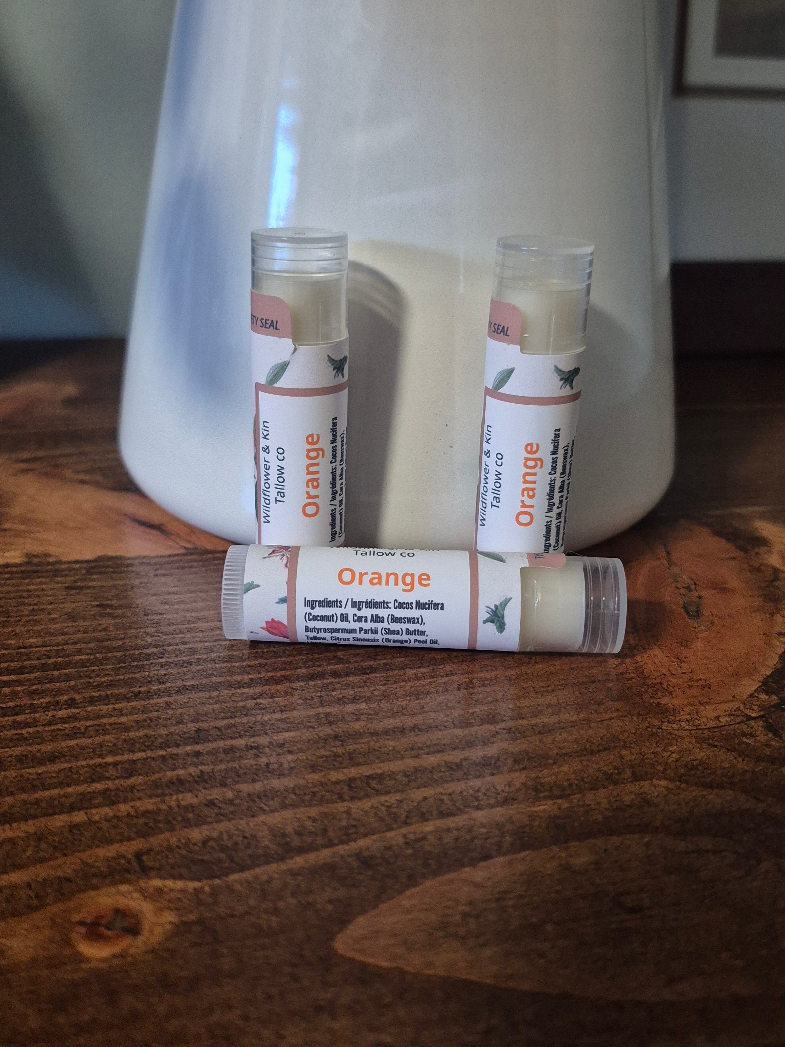Orange lip balm
