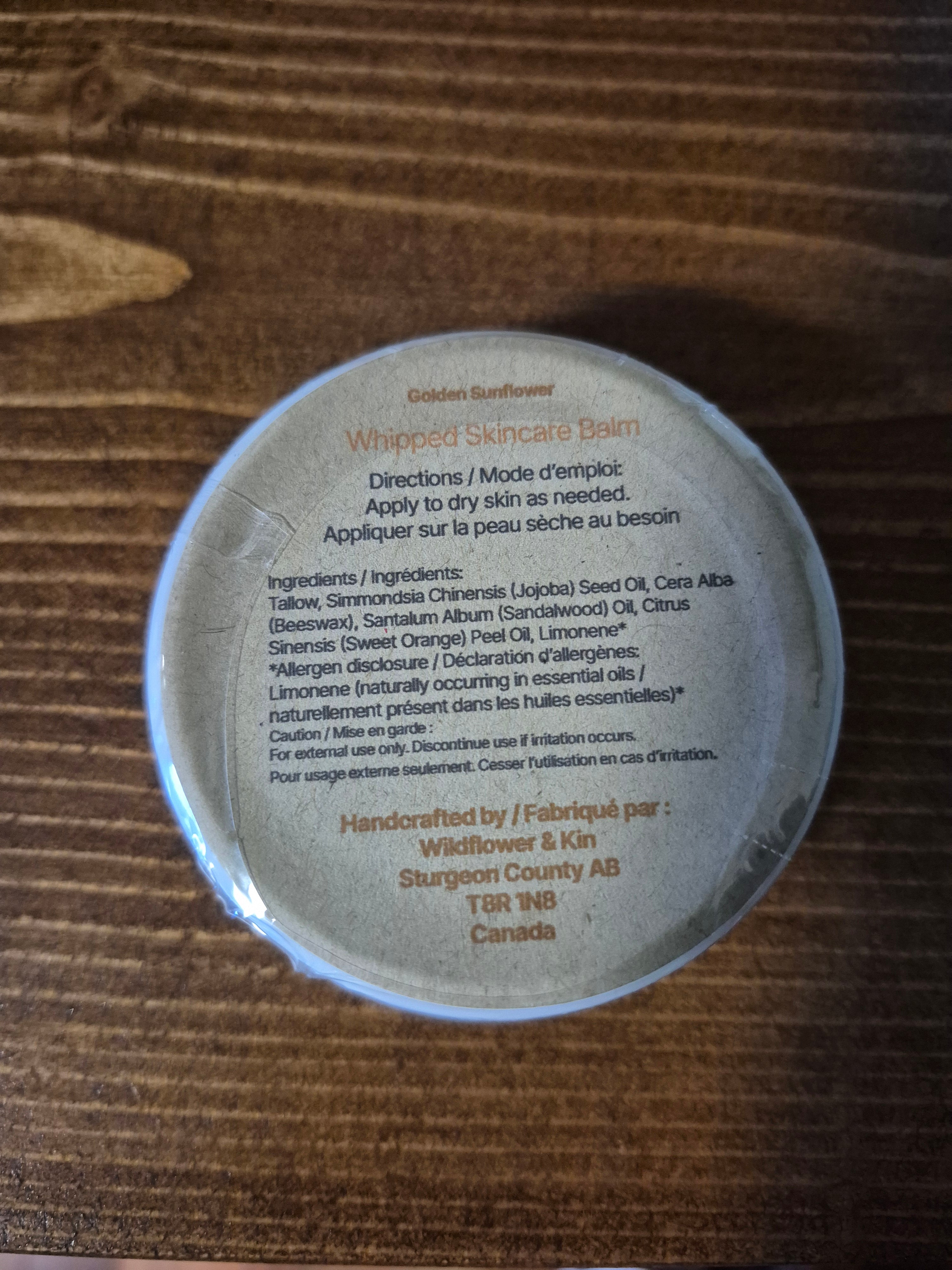 Golden Sunflower whipped tallow balm